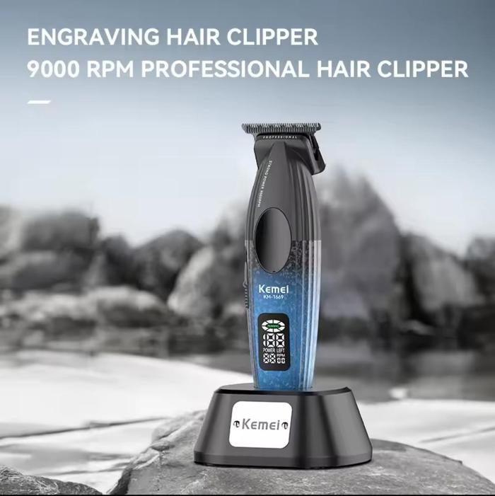 Alat Cukur Rambut Kemei KM-1669 KM 1670 SET Clipper Trimmer Hair Clipper Trimmer Electric Professional 9000 RPM Haircut 
