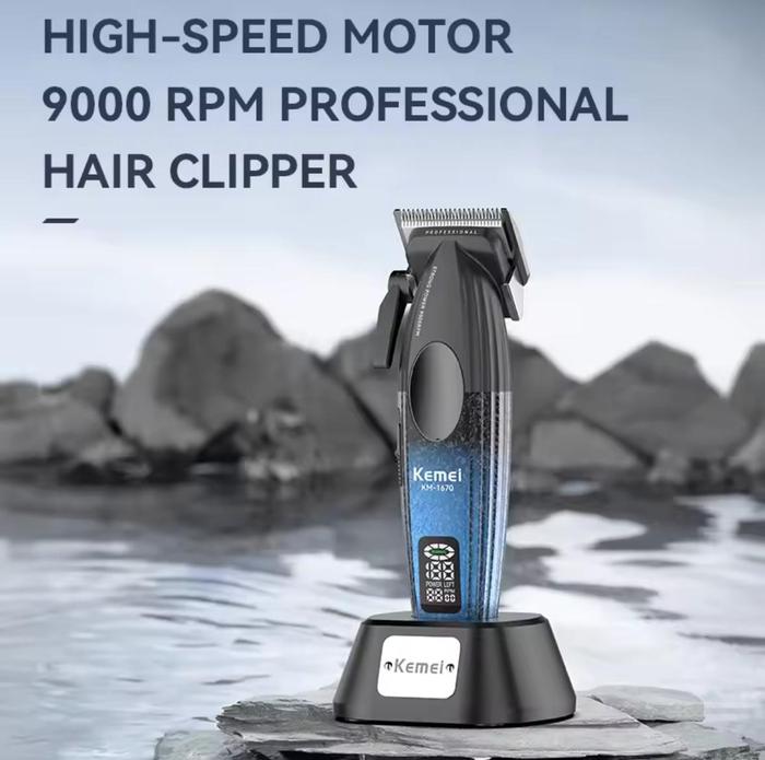 Alat Cukur Rambut Kemei KM-1669 KM 1670 SET Clipper Trimmer Hair Clipper Trimmer Electric Professional 9000 RPM Haircut 