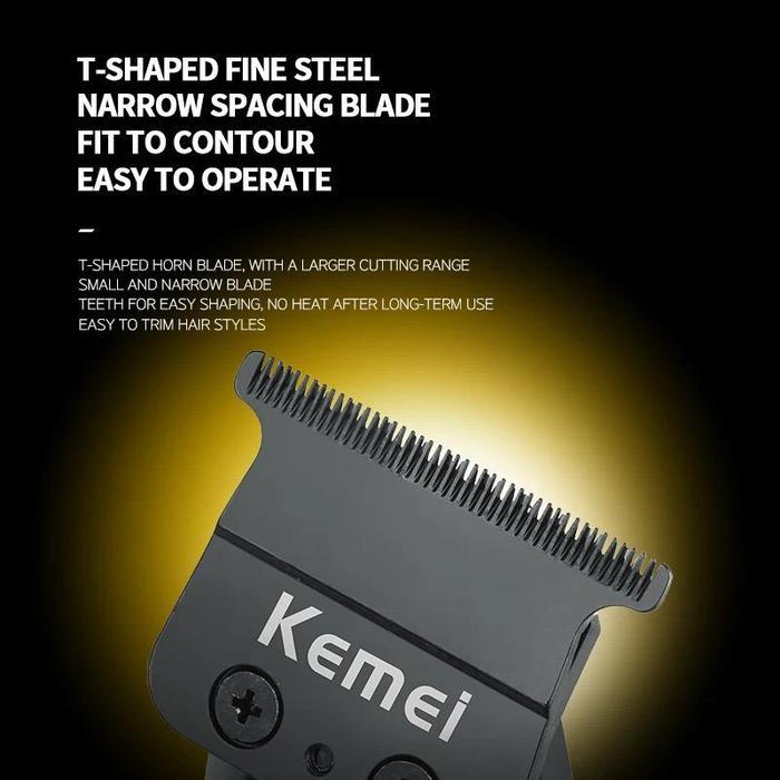 Alat Cukur Rambut Kemei KM-1817 Hair Clipper Professional Trimmer Electric Rechargeable Cordless 0mm for Men Mesin Cukur